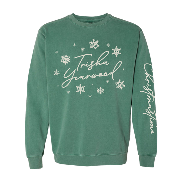 2025 Trisha Yearwood Christmastime Green Crewneck Sweatshirt