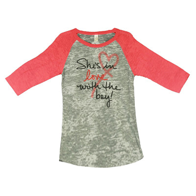 TY Red Raglan "She's in Love with the Boy"