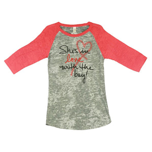 TY Red Raglan "She's in Love with the Boy"